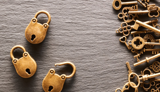 Three padlocks