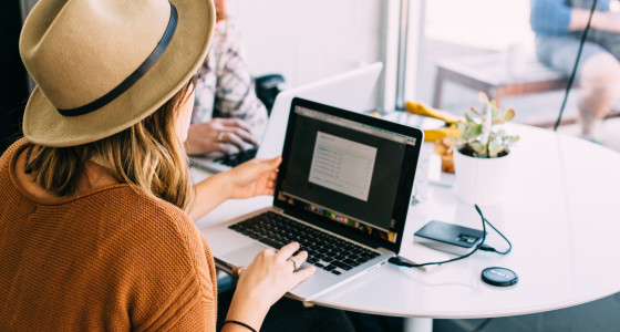 Woman at laptop