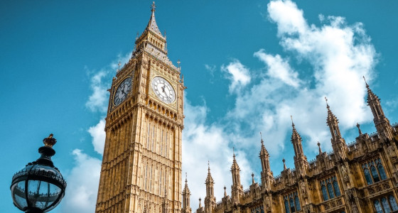 A view of Big Ben of the Palance of Westminster