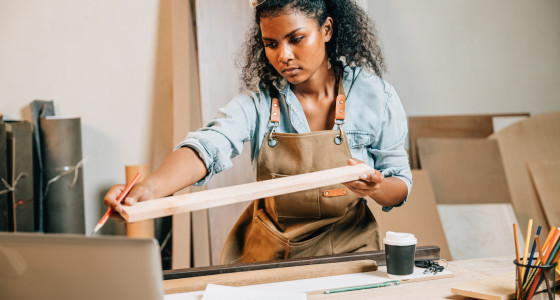 Self employed woman.