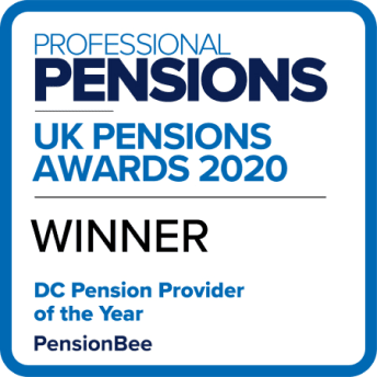 DC Pension Provider of the Year badge from Professional Pensions UK Pensions Awards