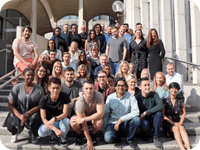 PensionBee employees group photo on steps