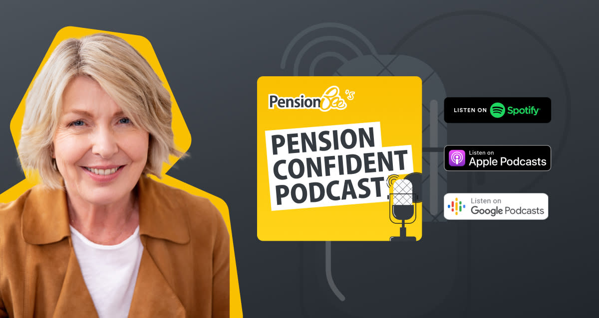 Philippa Lamb smiling with podcast logo