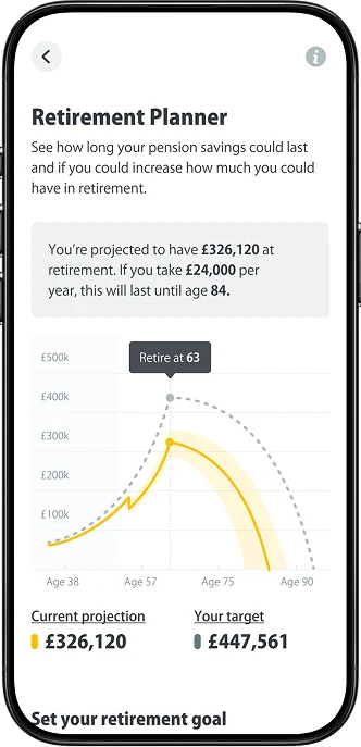 Mobile PensionBee analytics chart