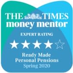 The Times money mentor expert rating 4/5 stars, 'Ready Made Personal Pensions, Spring 2020'