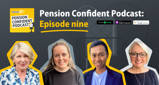 pension confident podcast host and guest photos for this episode