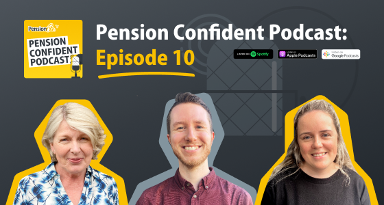 pension confident podcast host and guest photos for this episode