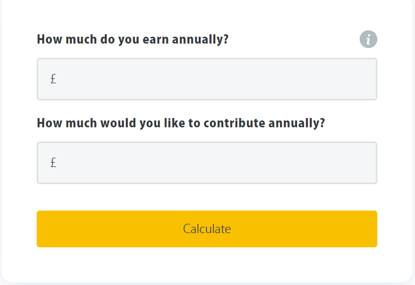 Pension Tax Relief Calculator image 1