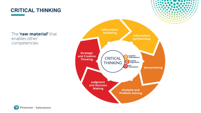 analyse how critical thinking approaches could be applied in the workplace