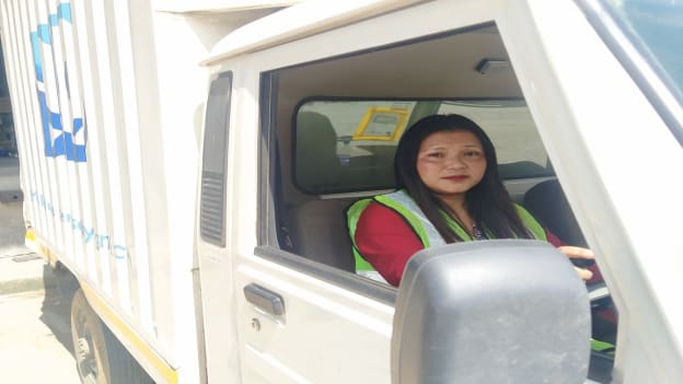 &#039;Steering an example&#039;: Joycy Lyngdoh, the first female driver with Amazon’s trucking partner