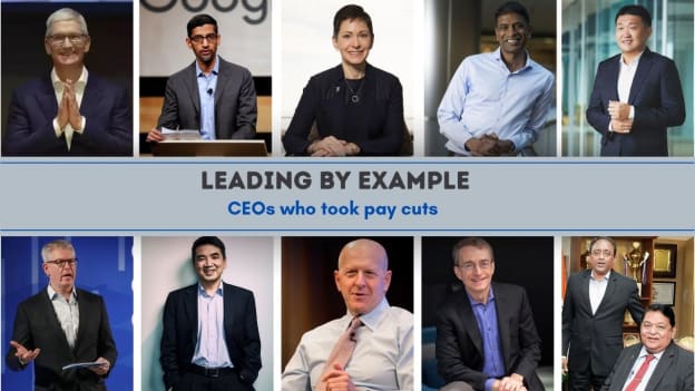 Leading by example: CEOs who took pay cuts to avoid layoffs and furloughs Leading by example: CEOs who took pay cuts to avoid layoffs and furloughs