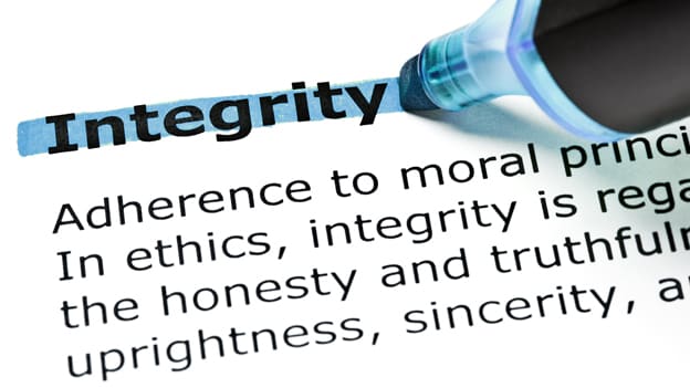 Integrity is Integral to the company