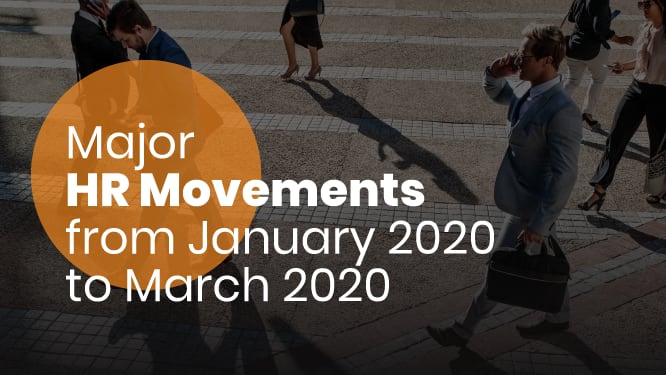 Major HR movements from January 2020 to March 2020