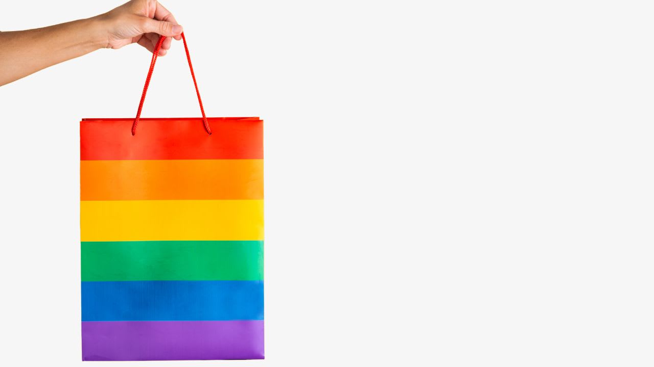 LGBT pride month concept or LGBTQ or LGBTQIA,Eco friendly bag with