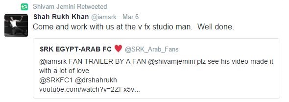 SRK Tweet