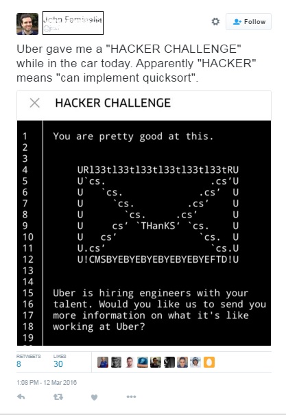 Uber Hacker Challenge