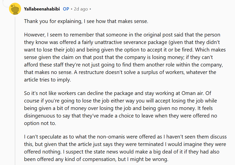 Oman Layoffs
