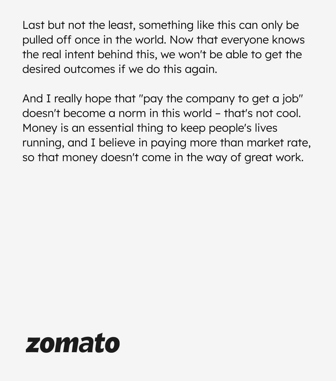 Zomato CEO hiring 