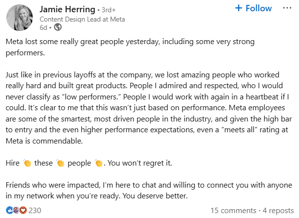 Jamie Herrig META employee