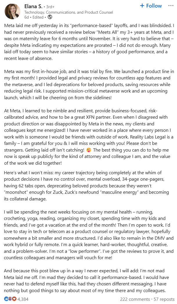 Laid off META employee