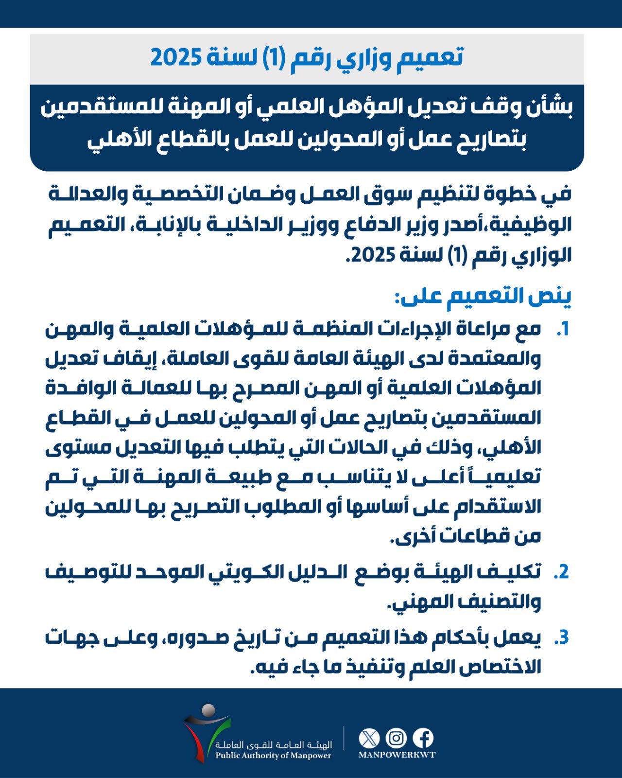 Manpower Kuwait rules for expat workers