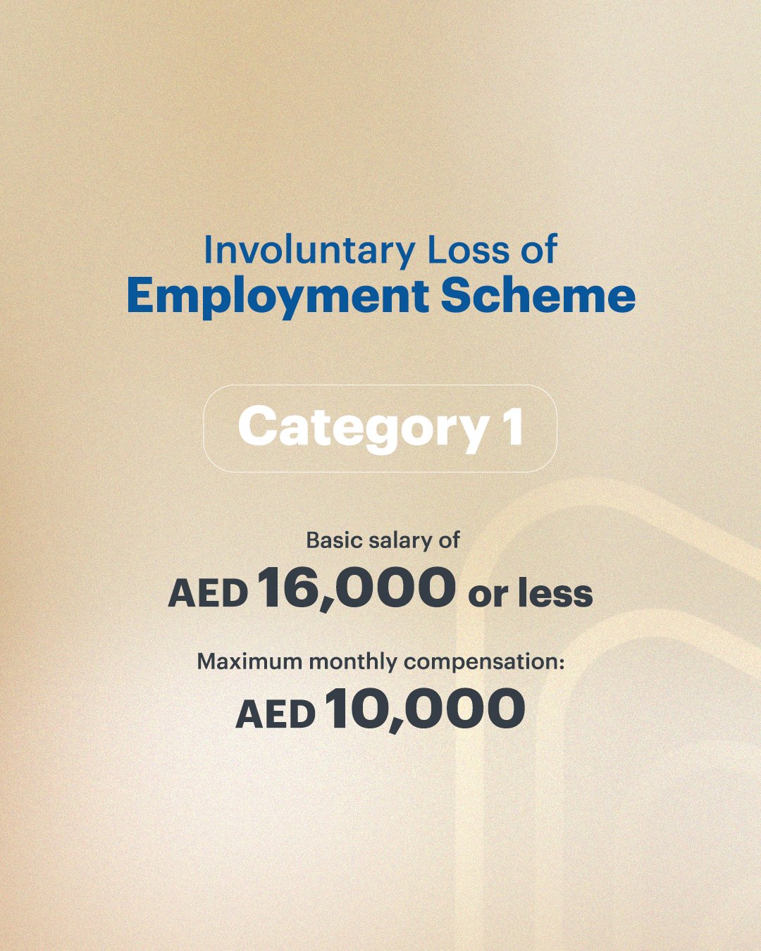 maximum monthly compensation of AED10,000 if they involuntarily lose their job. 