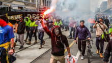 Anti-vaxx riots force Melbourne construction sites closure