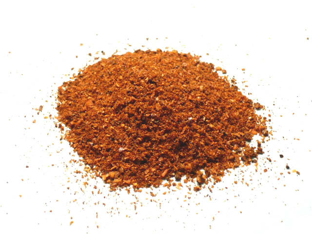 Aleppo pepper, a seasoning produced in Syria. Photo taken in Kent, Ohio with a Panasonic Lumix digital camera (model DMC-LS75).