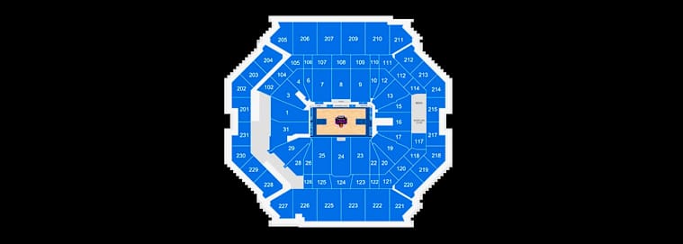 Plan du stade au Barclays Center