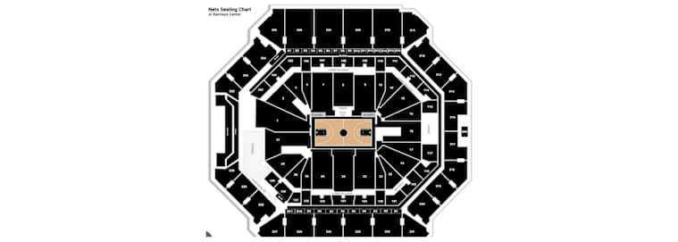 Plan du stade au Barclays Center