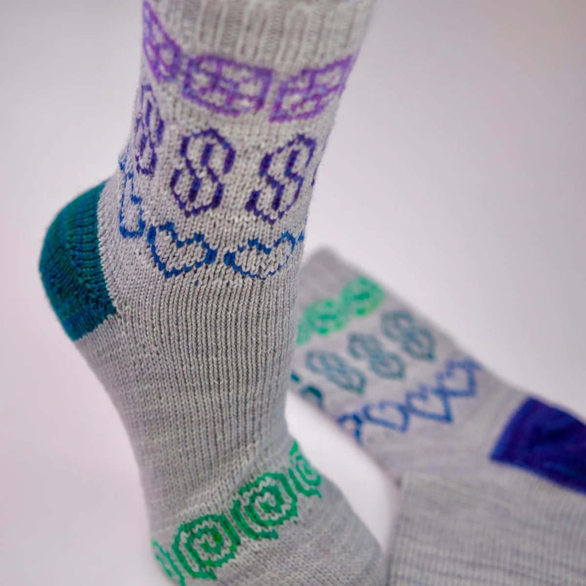 The Periwinkle Dragon: Pedestrian Scramble Socks