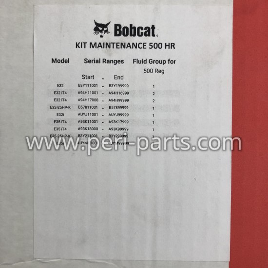 7324348 Bobcat KIT MAINTENANCE 500 HR