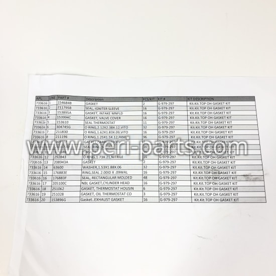 G-979-297 Waukesha TOP OH GASKET KIT