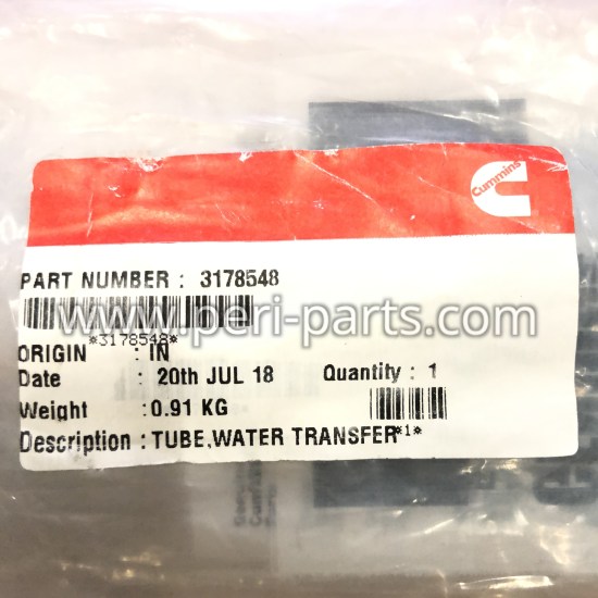 Cummins 3178548 Water Transfer Tube - Genuine Heavy-Duty Engine Cooling Pipe