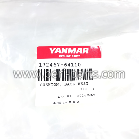 172467-64110 Yanmar CUSHION, BACKREST