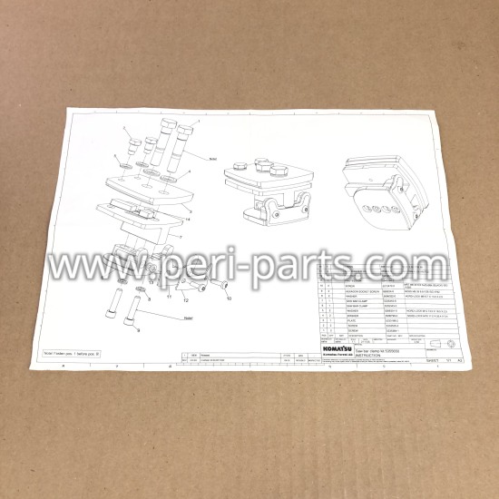 KOMATSU 5355650 SAW BAR CLAMP KIT – FOR FORESTRY AND UTILITY EQUIPMENT