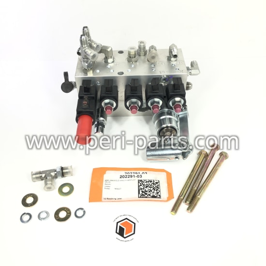 ROADTEC 202291-03 MANIFOLD ASSEMBLY – HAND PUMP & PILOT VALVES FOR HYDRAULIC CONTROL IN PAVING EQUIPMENT