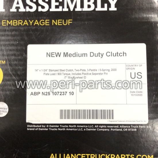 ABP/N25-107237-10 Freightliner CLUTCH. 14"X1-3/4" SS.2000/900 FT LB