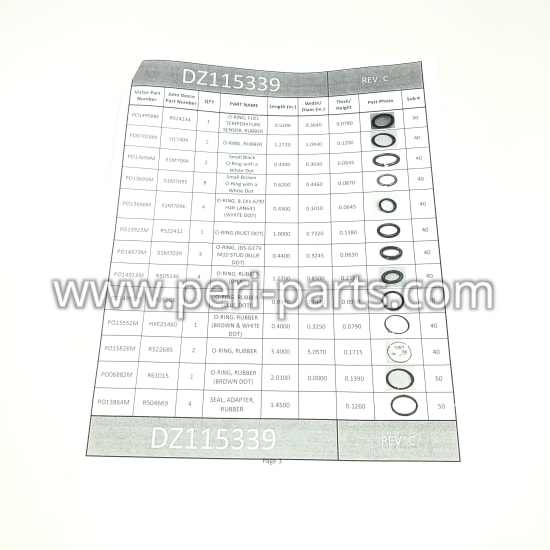 DZ115339 John Deere Gasket Kit