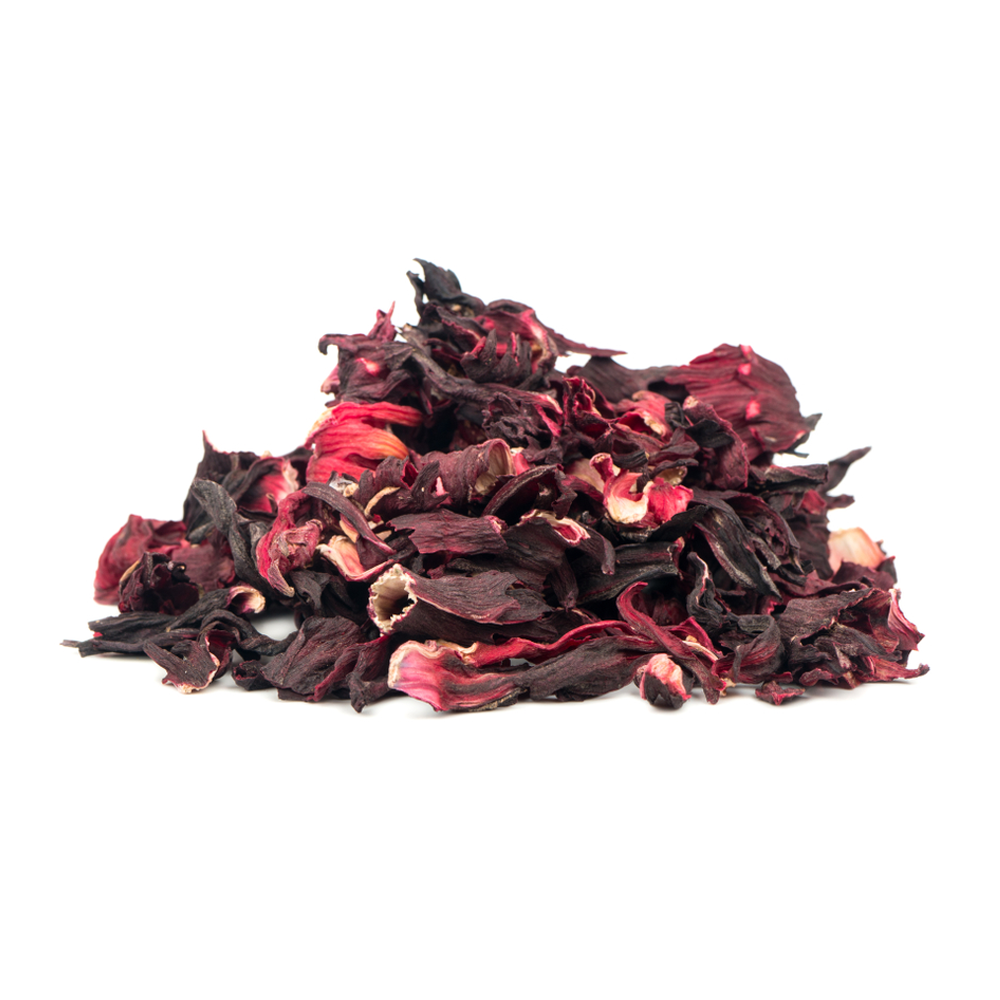 Hibiscus Tea 50gm Dried Hibiscus Flower Perfect for Hibiscus Tea loose leaf, Flor de Jamaica, Cut and Sifted Packaged in Resealable Bag Hot & Iced Tea, Whole Flowers and Petals