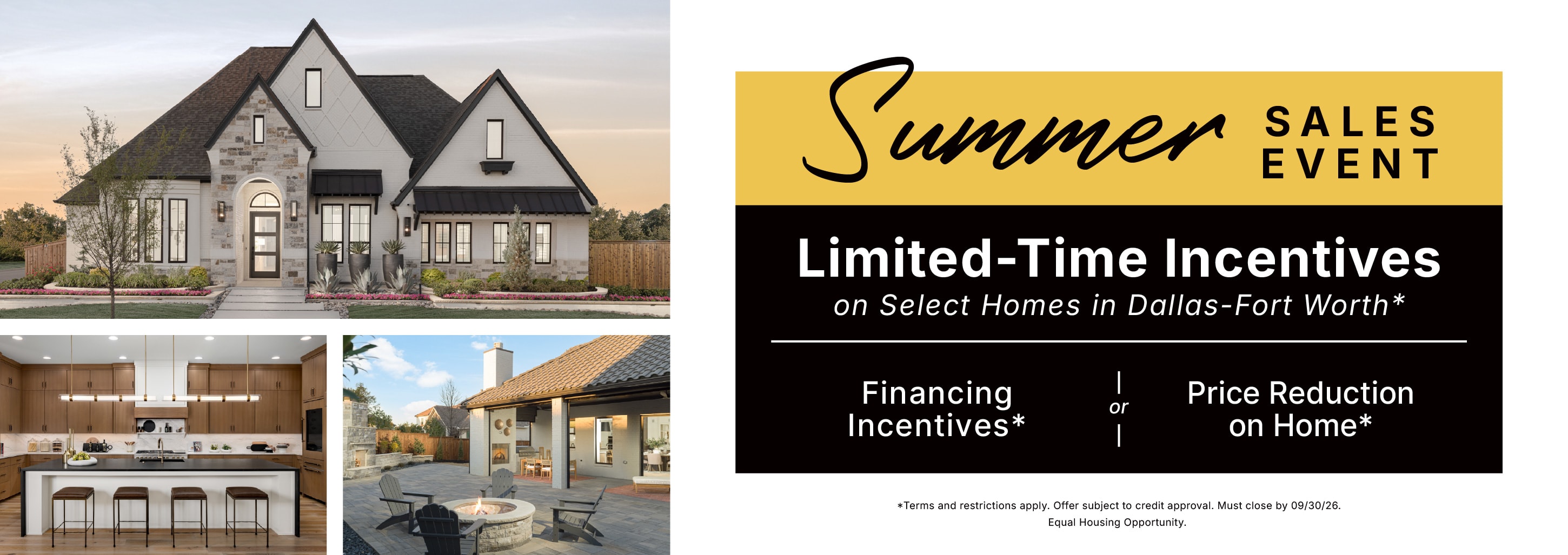 Summer Sales Event 2026 - Limited-Time Incentives on Select Homes