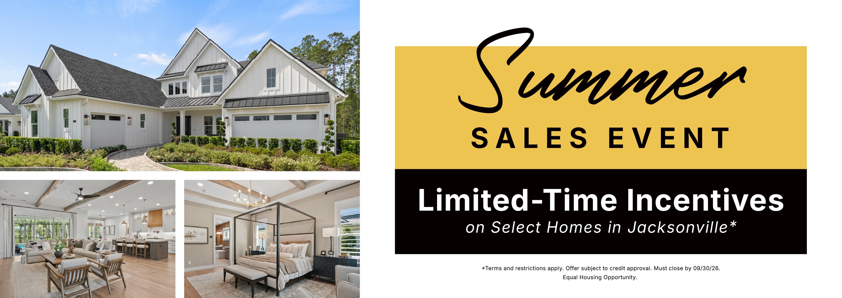 Summer Sales Event 2026 in Jacksonville. Incentives on Select Homes!