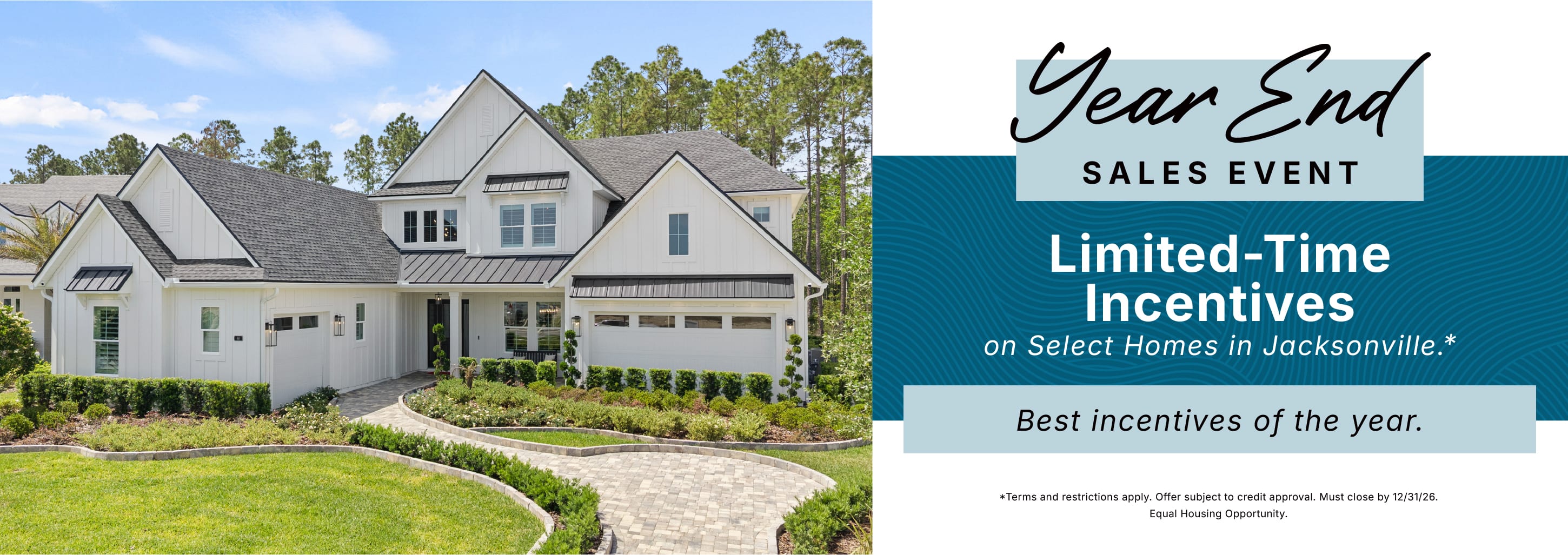 Year End Sales Event - Limited Time Incentives on Select Homes!