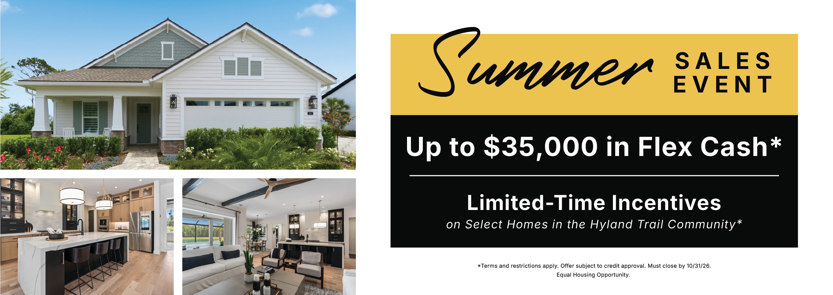 Summer Sales Event 2026 in Jacksonville. Incentives on Select Homes!