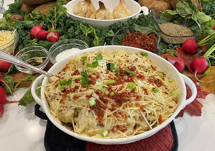 Roasted Garlic Parmesan Mashed Potatoes Recipe