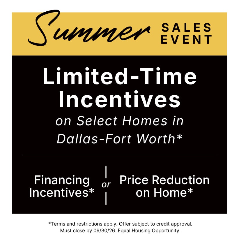 Summer Sales Event 2026 - Limited-Time Incentives on Select Homes