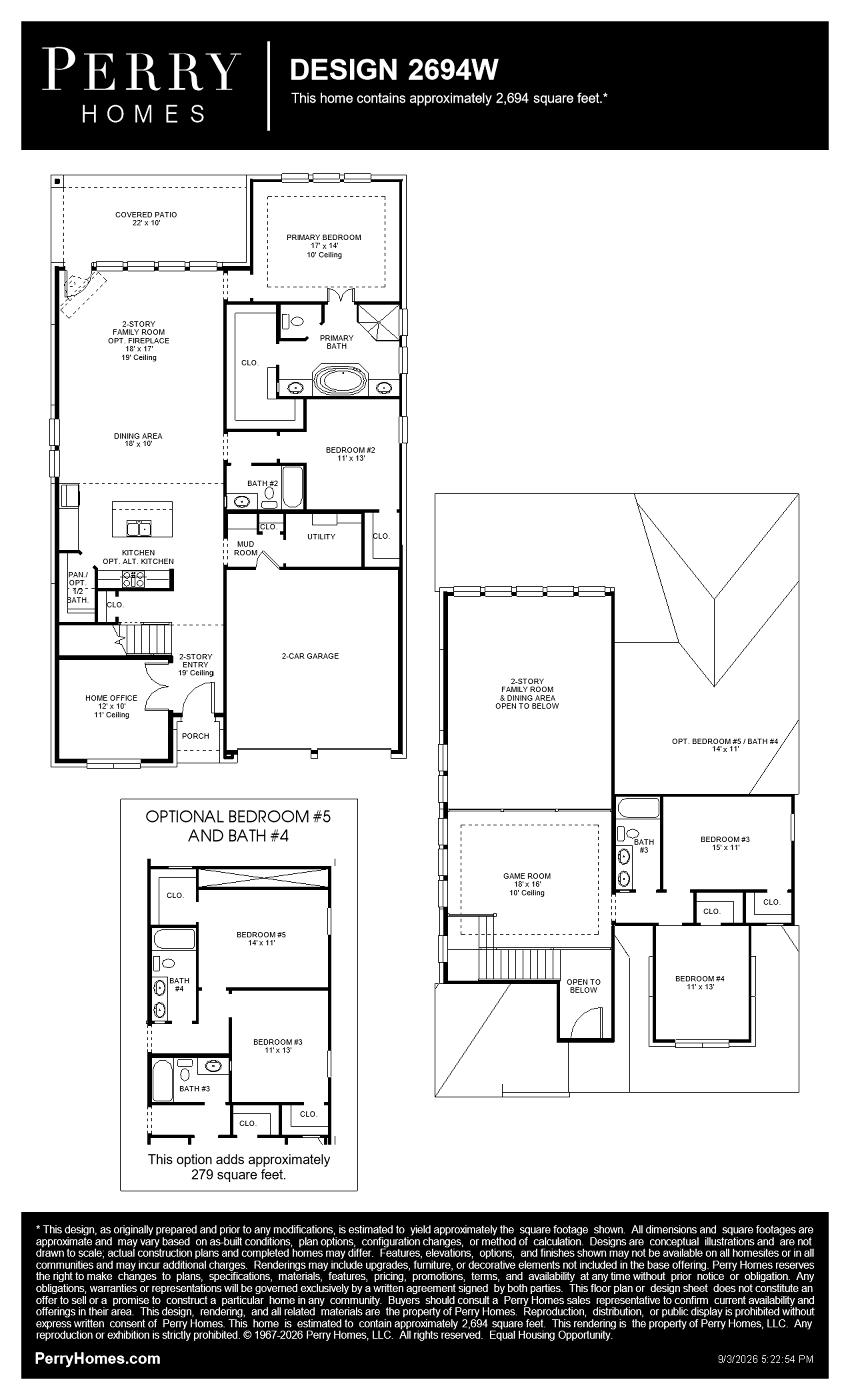 Design 2694W floor plan drawing