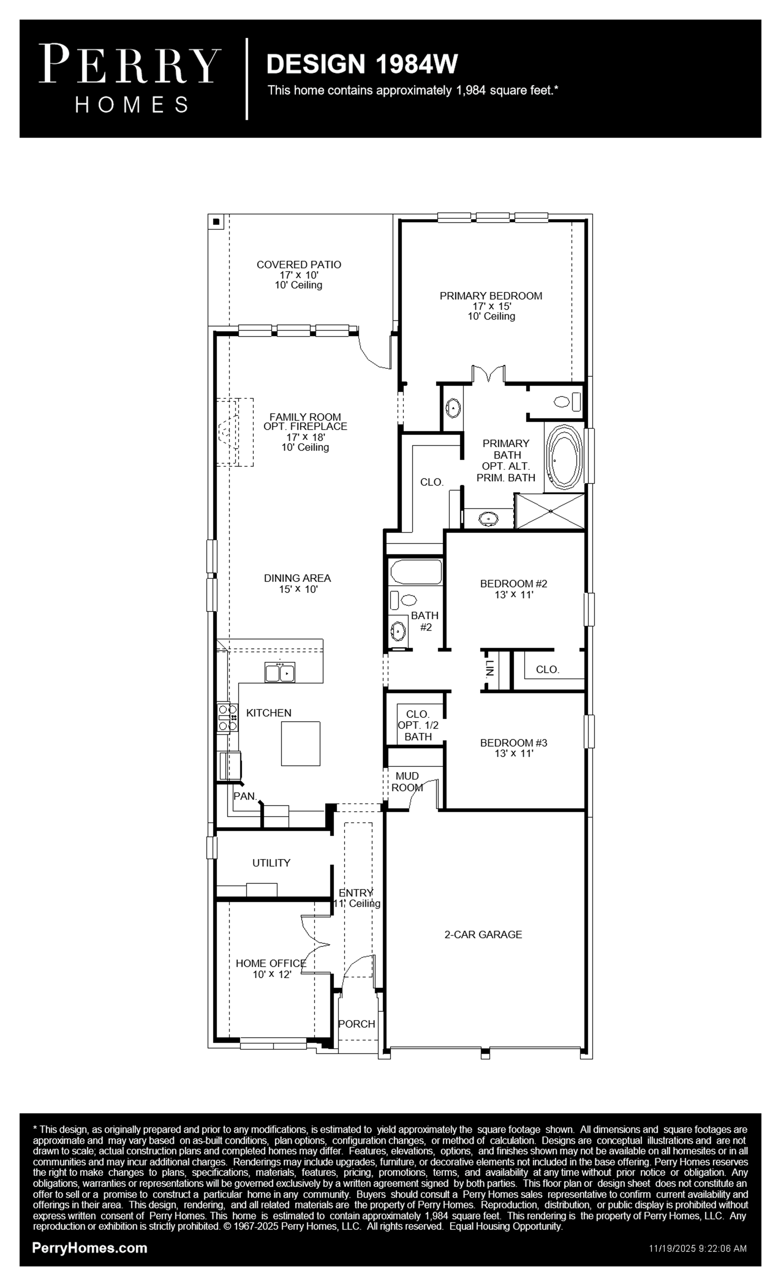 Design 1984W floor plan drawing