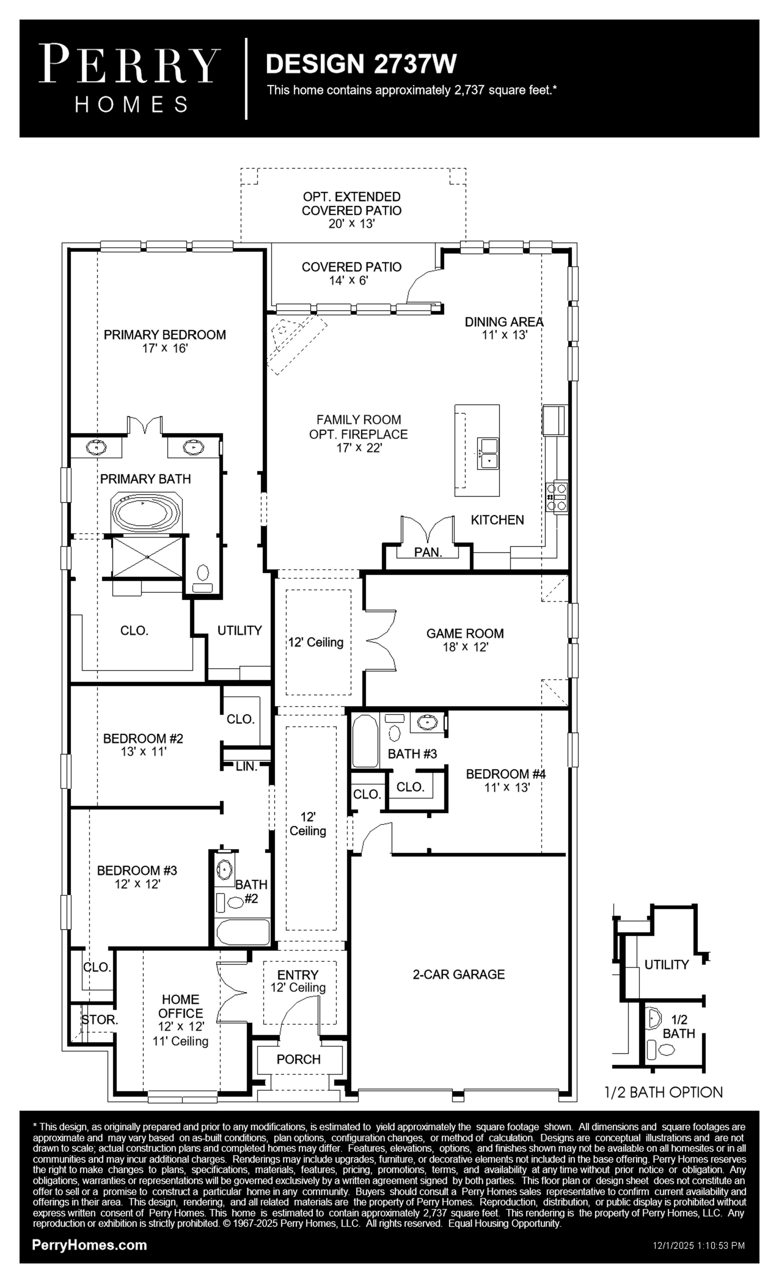 Design 2737W floor plan drawing