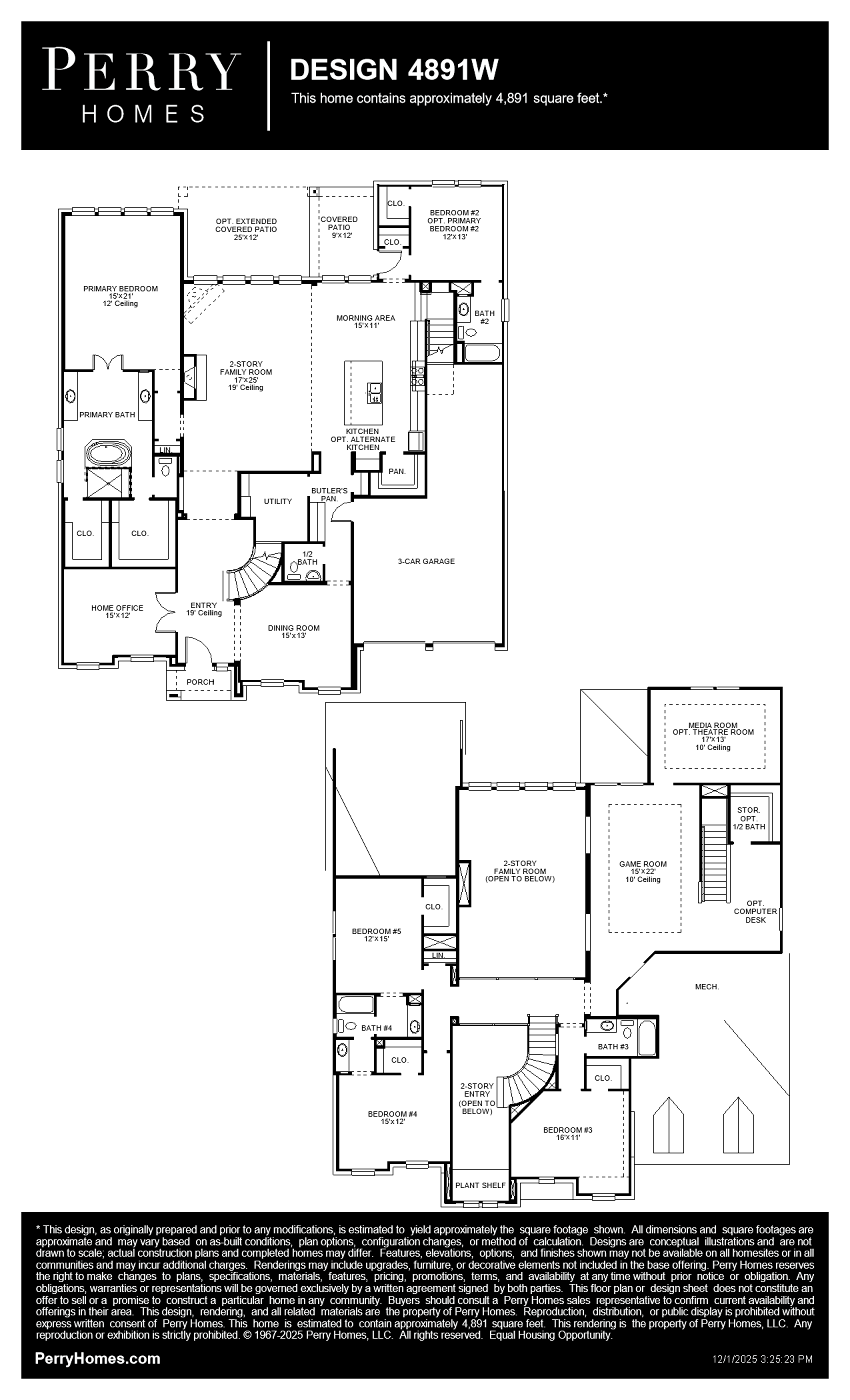 Design 4891W floor plan drawing